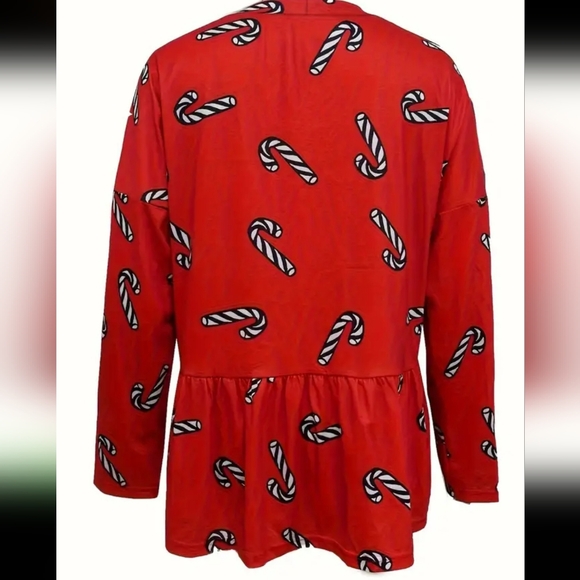 Last One CHRISTMAS Cardigan Candy Cane CHRISTMAS SWEATER - Picture 3 of 6
